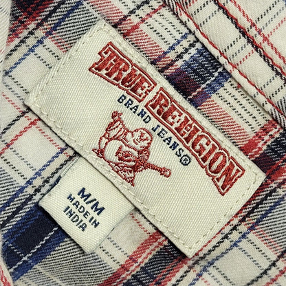 True Religion Vintage Y2K Red & Blue Check Long Sleeve Shirt Men's UK M