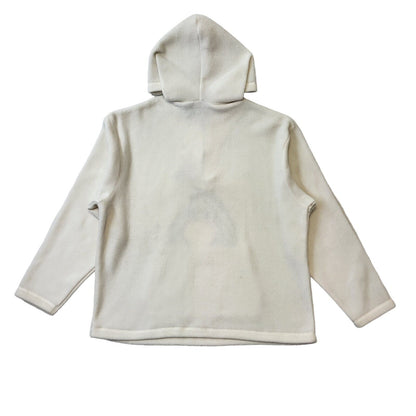 Disney Y2K Vintage Beige Hooded 1/4 Zip Fleece Women's Size Small