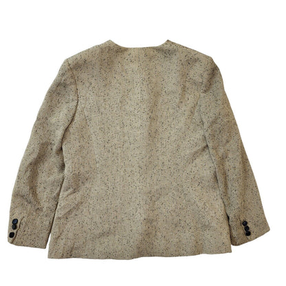 Jaeger 80s Vintage Beige Button Up Blazer Jacket Women's Size 16