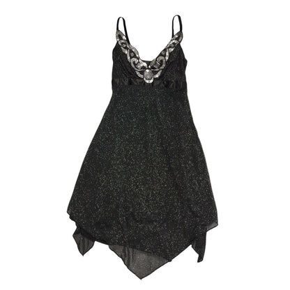 Jane Norman Y2K Black Sparkly Party Dress UK Size 8