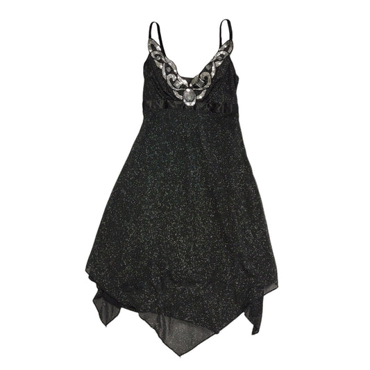 Jane Norman Y2K Black Sparkly Party Dress UK Size 8