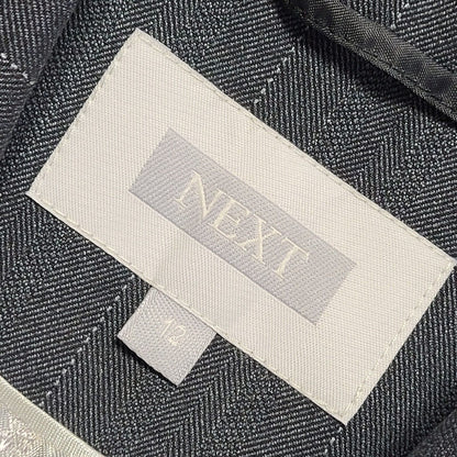 Next Y2K Vintage Grey Pinstriped Trousers Suit Women's Size 12 W30 L31