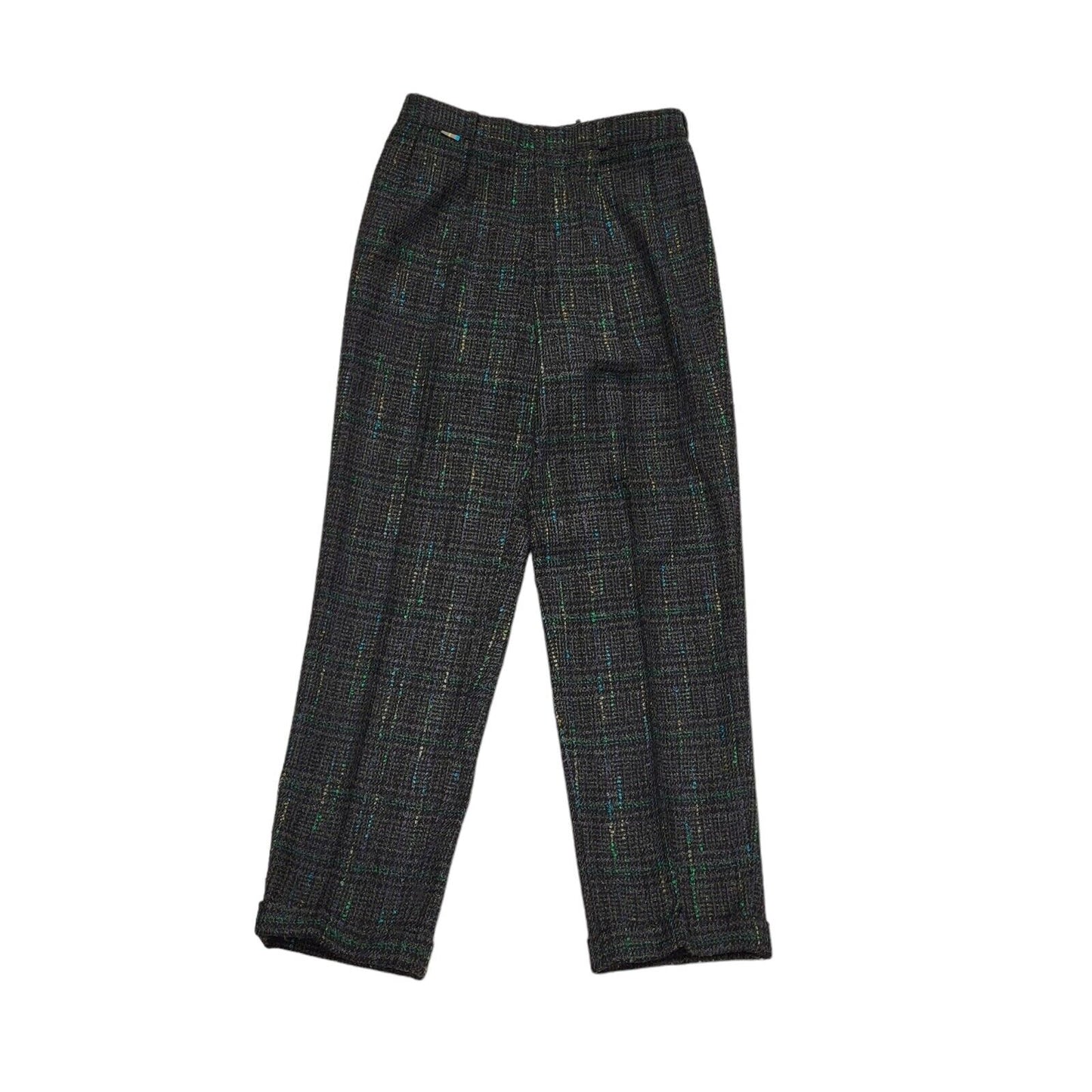 Flex Blue Plaid Wool Blend 2 Piece Suit & Trousers Uk Men's Size XL 46" W32 L32