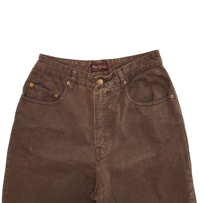 Pepe Jeans 90s Brown High Waist Denim Jeans Uk Women's Size 10 W28 L31
