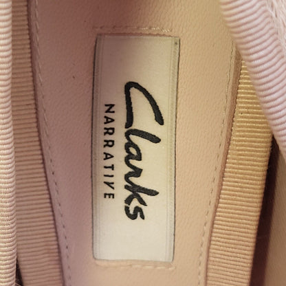 Clarks Beige Animal Print Vintage Slip-on Heels Shoes Uk Women's Size 6 ?