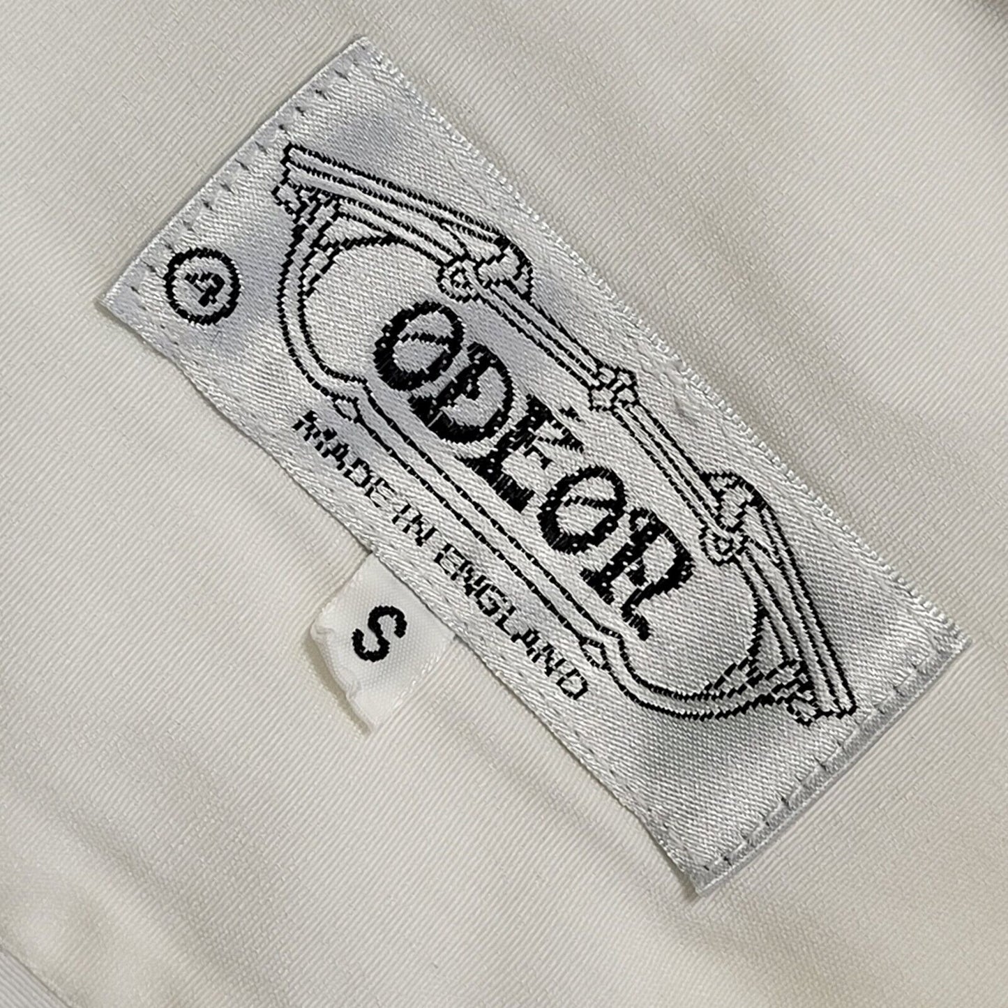 Odeon 90's Vintage White, Green & Grey Retro Long Sleeve Shirt Mens UK Size S