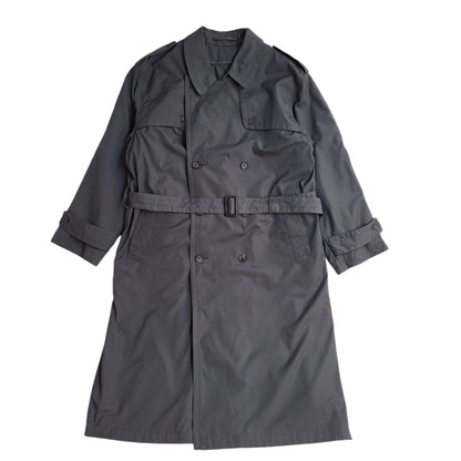 C&A Vintage 80s Grey Button-Up Overcoat Uk Men's Size Large