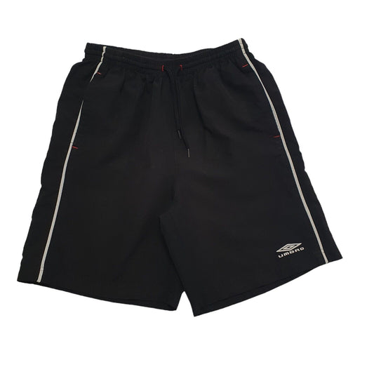 Umbro Vintage 90's Black Sport Shorts Drawstring Boy's Size XL W28