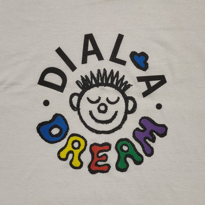 Screen Stars 90s Vintage White Dial a Dream Single Stitch T-Shirt Mens Size XL