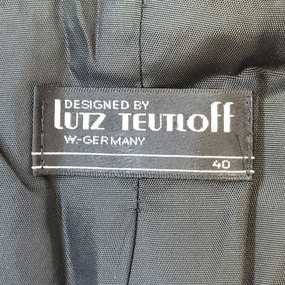 Lutz Teutloff Vintage 80s Black & White Check Blazer Jacket Womens Size 14