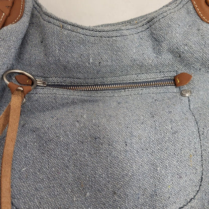WS Light Blue Zip Medium Shoulder Bag Uk Women's Size 13" x 16"