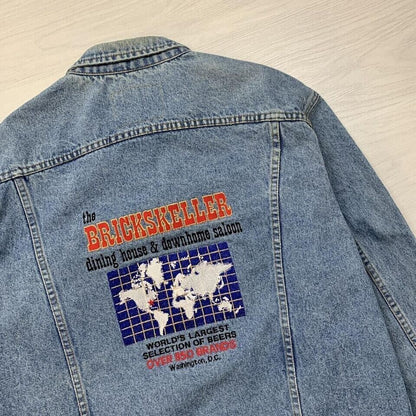 Lee Brickseller Vintage 90s Mid Blue Denim Jacket Uk Men's Size Large
