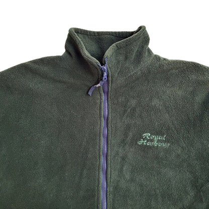 Royal Harbour Vintage 80s Green Hiking Fleece Jacket Uk Men's Size M