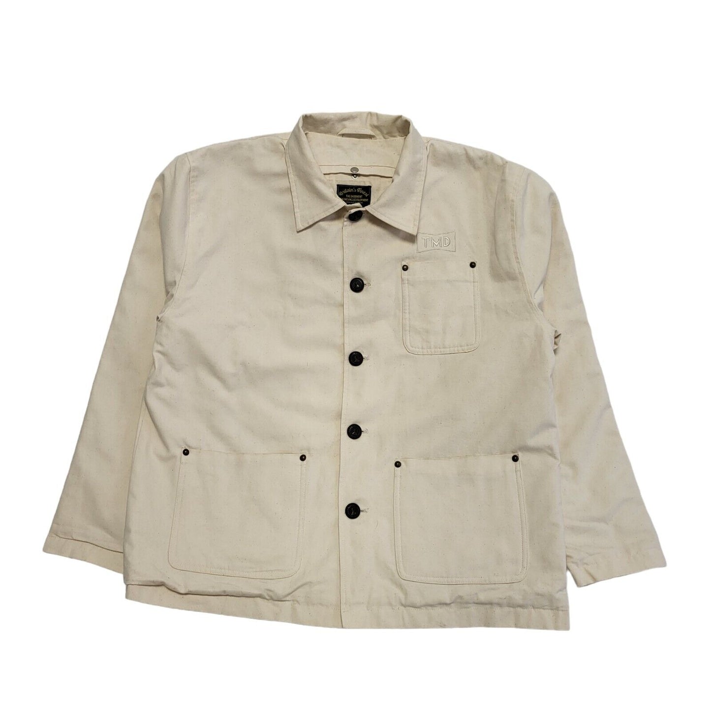 The Basement x TMD Collaboration Cream Button-Up Cotton Jacket Men's Size Large