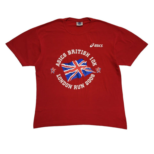Star World Vintage Red London Run 2009 Short Sleeve Y2K T-Shirt Mens Size L
