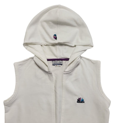 Reebok Vintage Y2K White Drawstring Hoodie Women's Size M