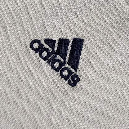 Adidas Vintage 90s White & Blue Collared Polo Shirt Uk Women's Size 14