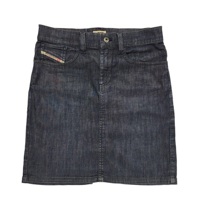 Diesel Dark Blue Denim Mini Skirt Uk Women's W30