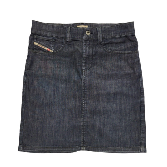 Diesel Dark Blue Denim Mini Skirt Uk Women's W30