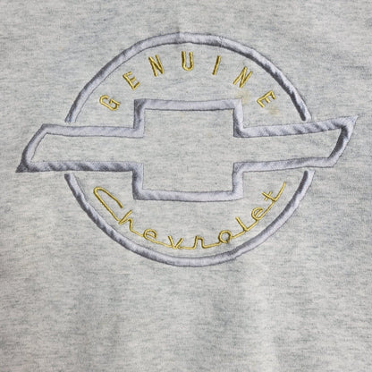 Fruit Of The Loom Grey Chevrolet Vintage 90's Sweatshirt UK Men's Size M