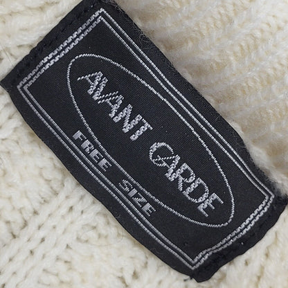Avant Garde Vintage 90's Cream Green Floral Knitted Jumper Uk Women's UK 14-16