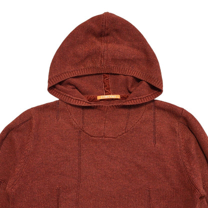Y.Two Knit Vintage 90's Red Hooded Jumper UK Womens Size XL