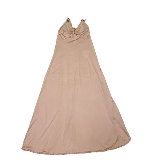 Vintage 90s Pink Sleeveless Nylon Night Dress Uk Women's Size 14