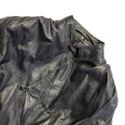 G&A Vintage 80s Black Leather Jacket Uk Women's Size Medium
