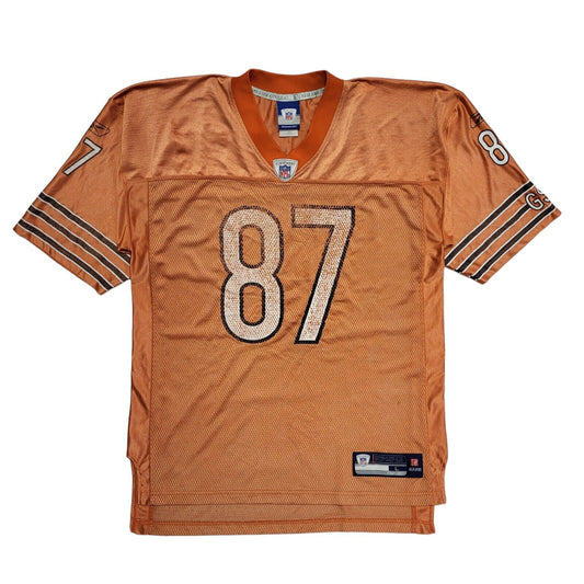 Reebok Orange No.87 Muhammad NFL American Football Jersey UK Men's Size L