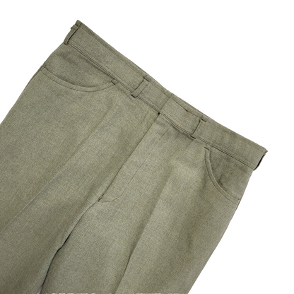 Vintage 80s Green Straight Leg Formal Trousers Uk Men's L W34 L30