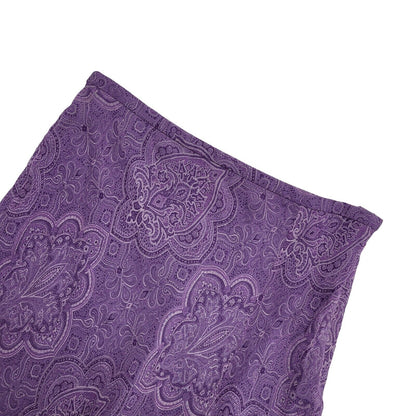 Valerie Stevens Y2K Purple Paisley Skirt Womens UK Size 10