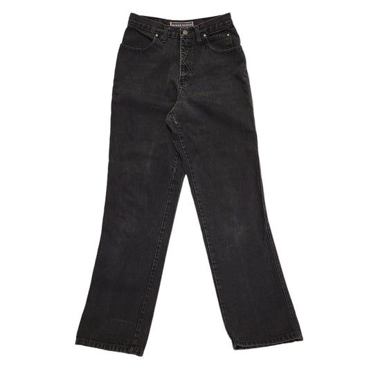 Biker Blues 80s Vintage Black Straight Leg Jeans Women's Size 10 W28 L33