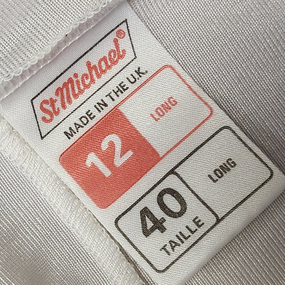 St Michael Vintage 70s White Sleeveless Night Dress Uk Women's Size 12