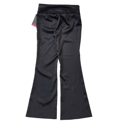 E-vie Black Satin Flared Trousers Women's Size 8 W30 L33