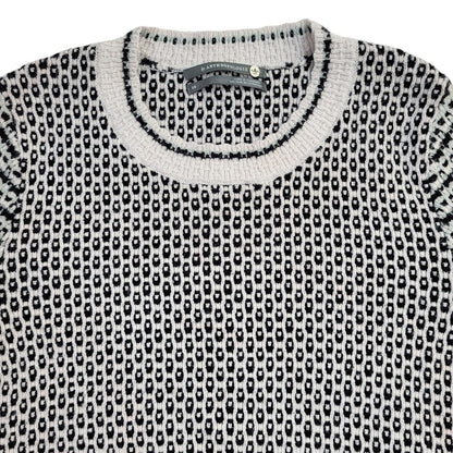 Anthropologie Pink & Black Vintage Y2K Knit T-Shirt Uk Women's Size XS