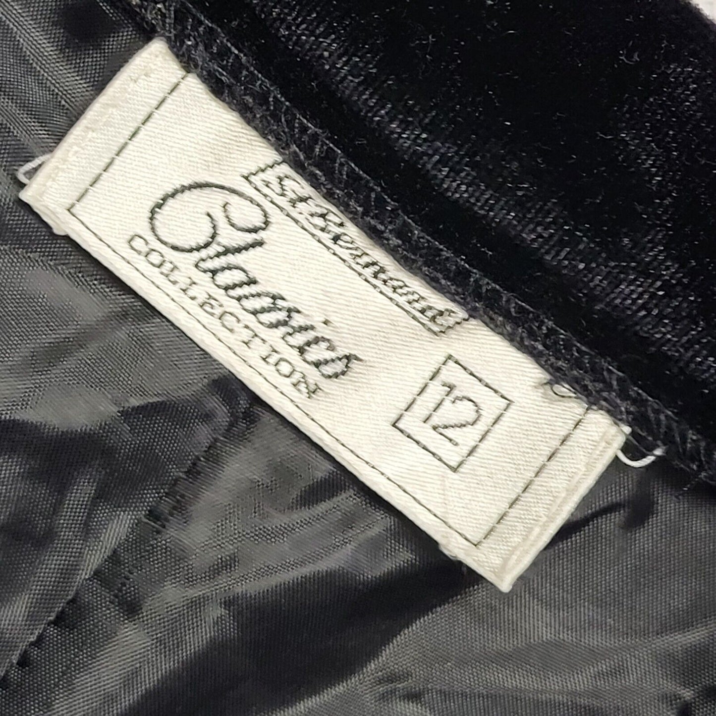St Bernard 90s Vintage Black Velvet Straight Leg Trousers Women's 12 W30 L31