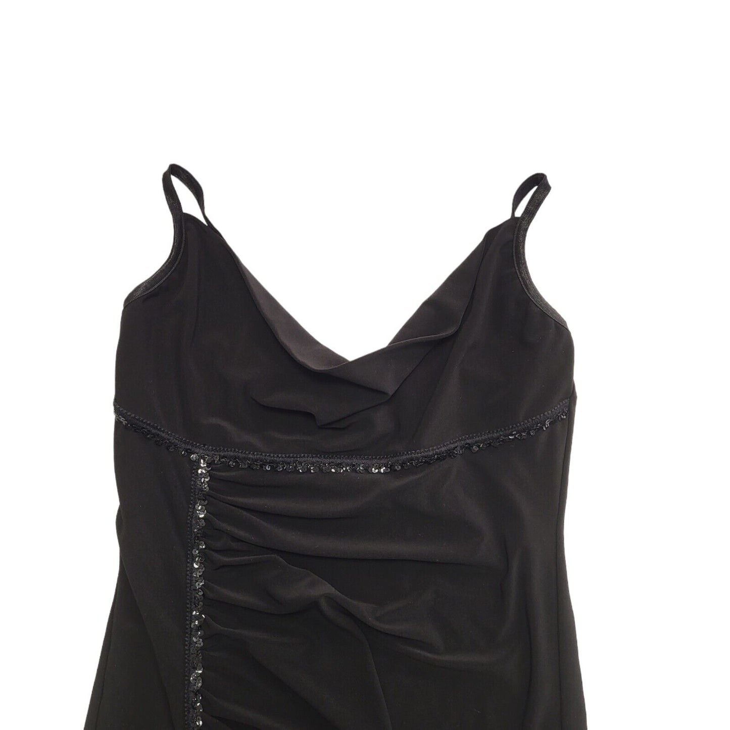Spin 90s Vintage Scrappy Cowl Neck Black Dress Women's Size M