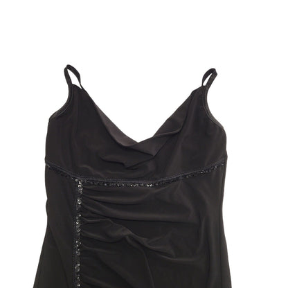 Spin 90s Vintage Scrappy Cowl Neck Black Dress Women's Size M