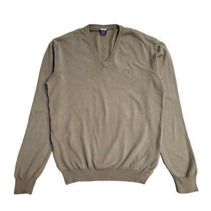 Sergio Tacchini Vintage 90's Beige Jumper UK Men's Size Small
