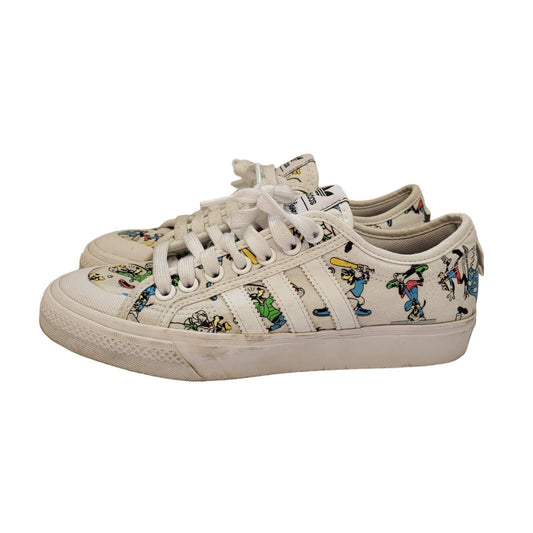 Adidas White Disney Goofy Lace-up Sports Casual Trainers Uk Women's Size 7.5