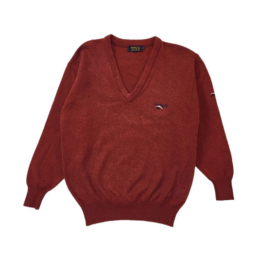 90s Vintage Reebok Golf Red Wool Jumper Men's Size Medium