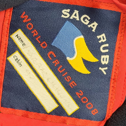 Saga Ruby 2008 Expedition Red Zipped Hooded Jacket Uk Men's Size Small