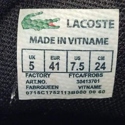 Lacoste Brown & White Lace-up Sports Casual Trainers Uk Men's Size 5