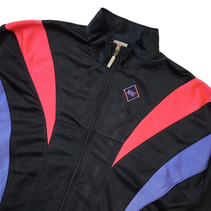 Nike 80s Black & Purple Zip Up Track Jacket Kids Size XL