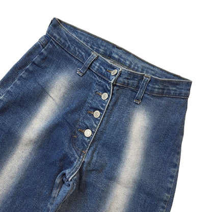 90s Vintage Blue High Waist Denim Bleached Jeans Women's Size 12 W30 L30