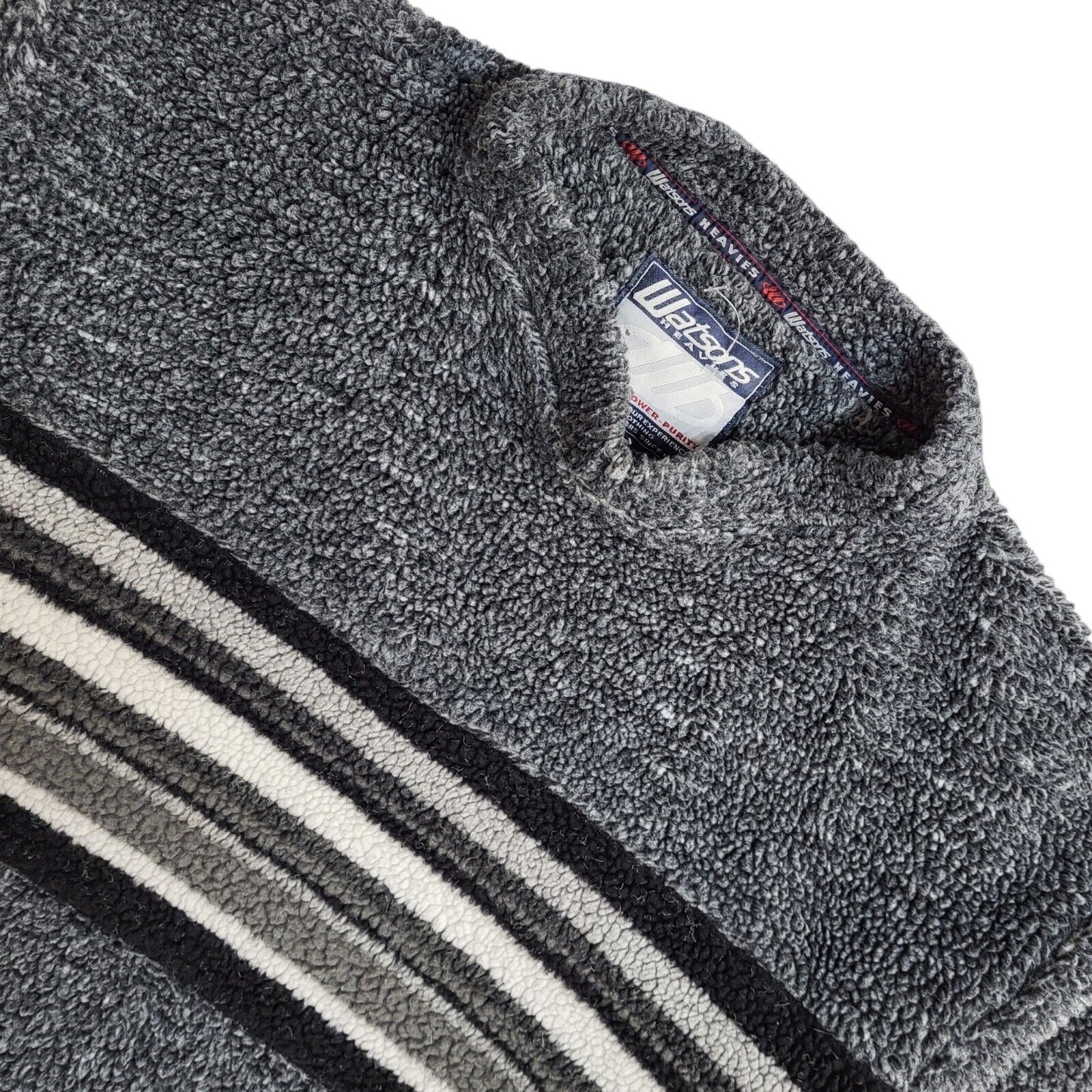 Watsons Vintage 90's Grey Fleece Jumper UK Men's Size L/XL