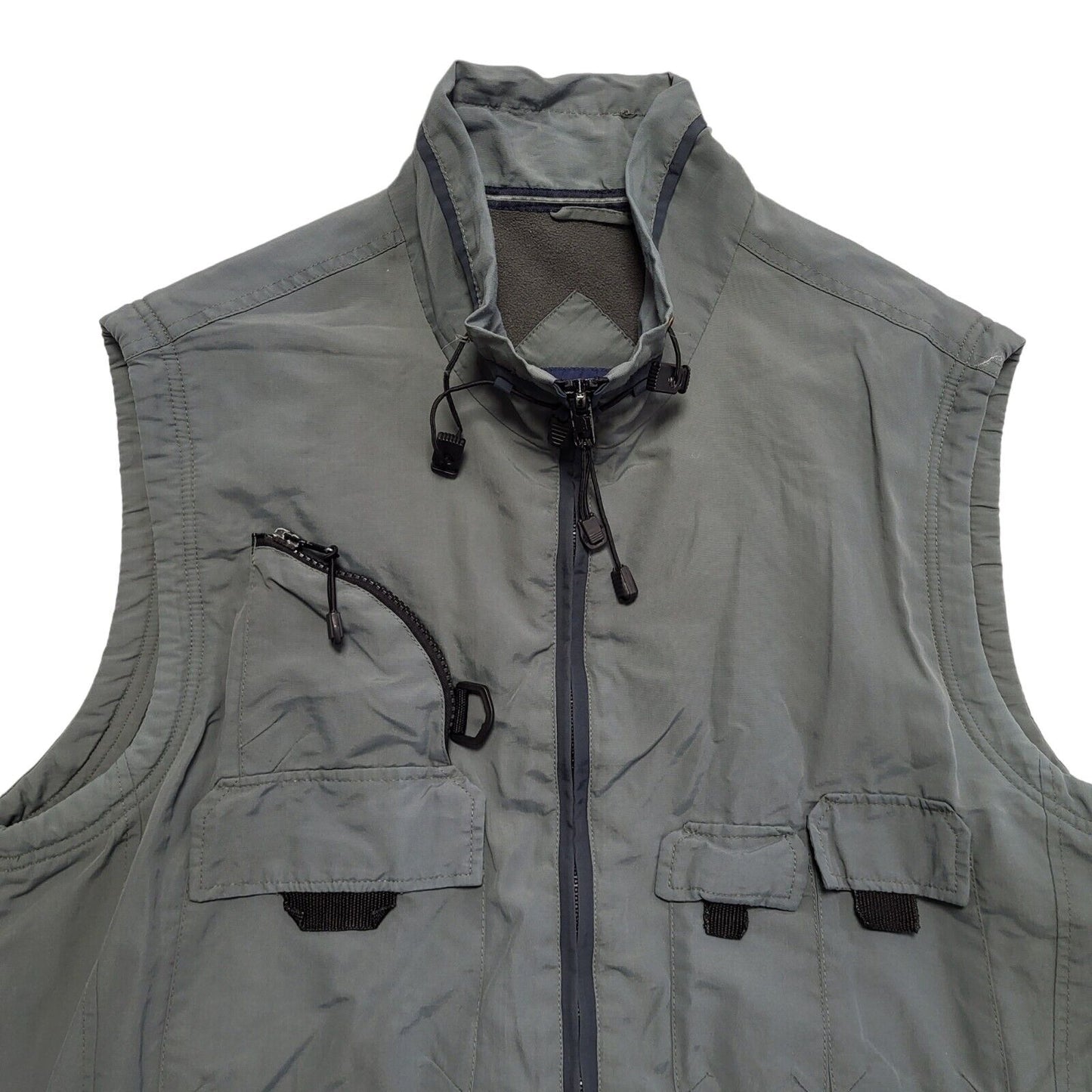 Dickies Green Sleeveless Y2k Zipped Gilet Uk Men's Size 2XL