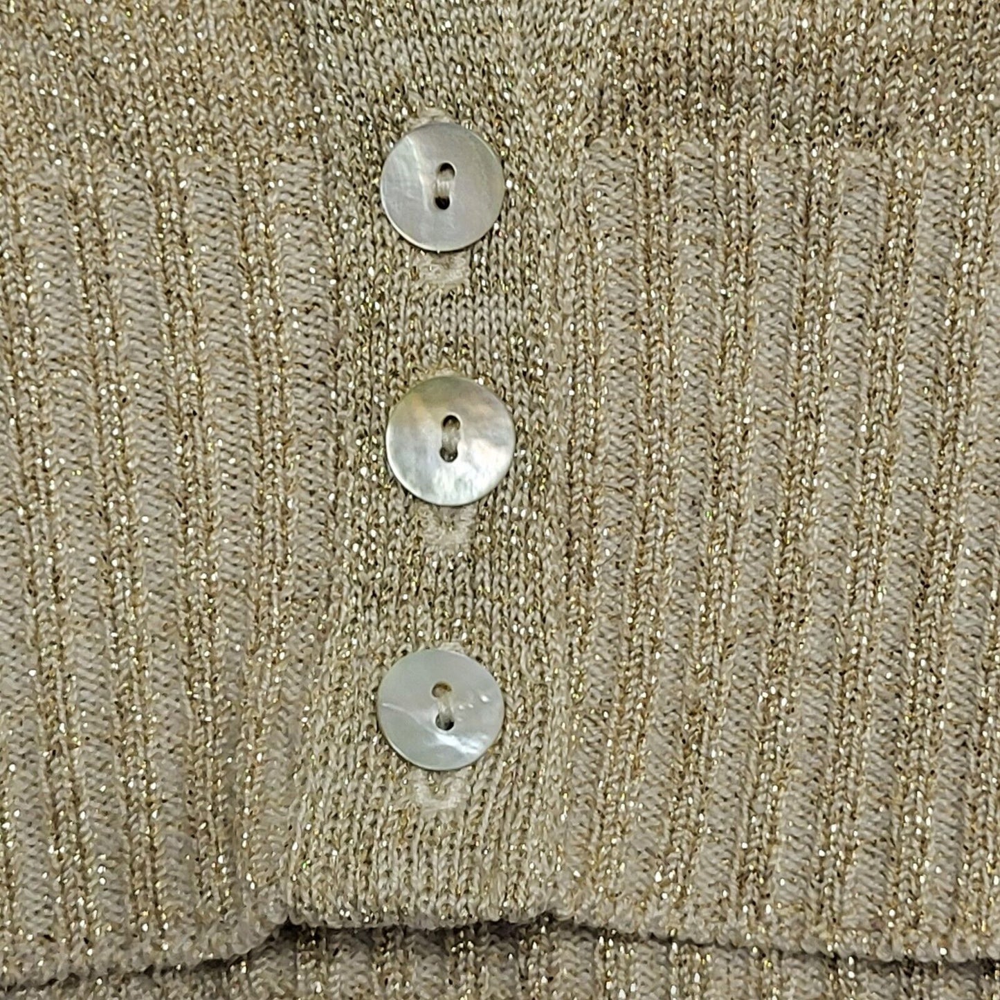New Look Y2K Gold Glitter Short Sleeve Cropped Cardigan Womens UK 12