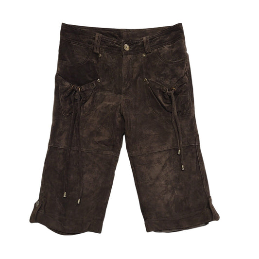 Yadangni Vintage 70's Brown Suede Shorts Mens Size S W30