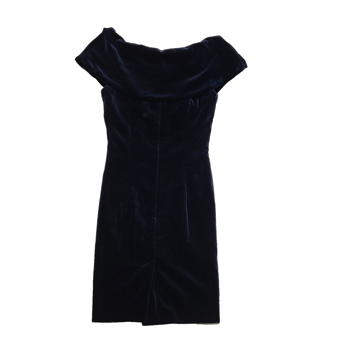 Monsoon Vintage 90's Blue Velour Evening Dress Womens UK 10